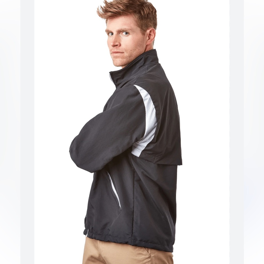 Tommy Armour Black Gray Dry Logic Zippered Golf Wind Jacket. Size L